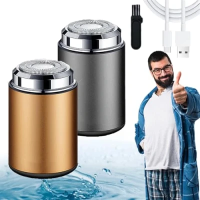 Image of Mini Electric Shaver, Portable Shaver for Women Men, Usb Rechargeable Waterproof Razor (2pcs b)