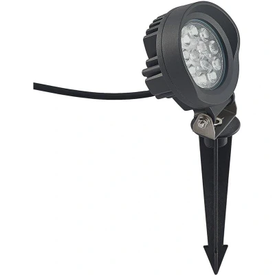 Image of Lindby Emar LED ground spike light in dark grey