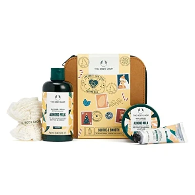 Image of The Body Shop Smoothe &amp; Smooth Almond Milk Essential 4 Pieces Gift