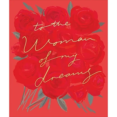 Image of The Woman of My Dreams Foiled Valentine&#039;s Day Card Valentines Greeting Cards 483912