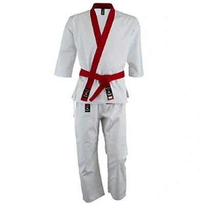 Image of Playwell Tang Soo Do Red Trim Uniform 9oz (1/140cm)