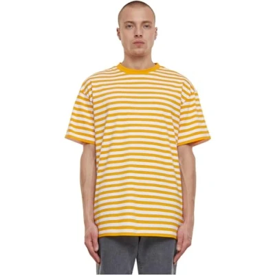 Image of Urban Classics Men&#039;s Tb6642 regular Stripe Tee T Shirt, White/Magicmango, L