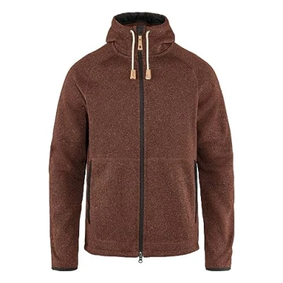 Image of FJALLRAVEN 82252 215 Övik Fleece Hoodie M Sweatshirt Men&#039;s Autumn Leaf Size XS