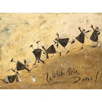 Image of Sam Toft &quot;Watch This, Doris!&quot; Canvas Print, Cotton, Multi Colour, 3.20 x 60.00 80.00 cm
