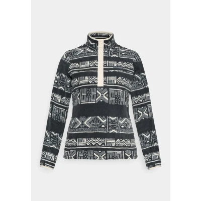 Image of Columbia Women&#039;s Benton Springs Printed 1/2 Snap, Fleece Pull Over, Black Deschutes Days, X Small
