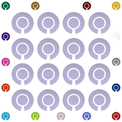Image of Acclaim Lawn Bowls Identification Stickers Markers 4 Full Sets Of Self Adhesive Plain (Lilac)