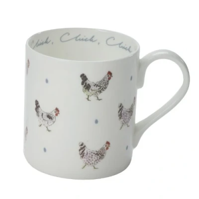 Image of Sophie Allport Fine Bone China Boxed Mug (425ml) Chicken and Egg