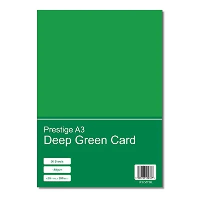 Image of Prestige A3 Deep Green 180gsm Craft Card x 50 Sheets per Pack