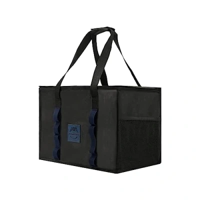Image of Foodpluss Thermal Food Delivery Cool Bag Insulated Pizza Box Carrier Uber Eats &amp; Just Eat, Deliveroo Hot/Cold Cooler for Takeaway, Catering, Restaurants, Grocery Shopping, Picnic Outdoor