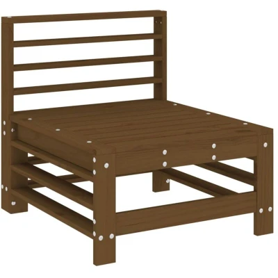 Image of vidaXL Garden Middle Sofa Honey Brown Solid Wood Pine
