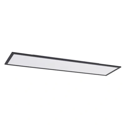 Image of LED Panel &#039;Nelios&#039; (Modern) in Black Made of Aluminium for e.g. Living Room &amp; Dining (1 Light Source,) from Lindby Ceiling Light, Business Lighting, Office lamp, workspace