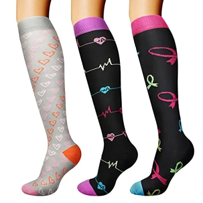 Image of DRESHOW Compression Socks for Men &amp; Women Best Support Athletic,Running,Flight Travel,Cycling