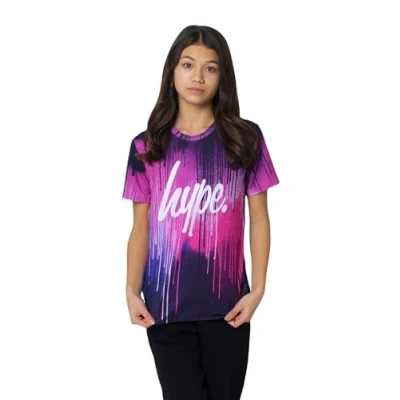 Image of Hype Girls Multi Pink Drips T Shirt
