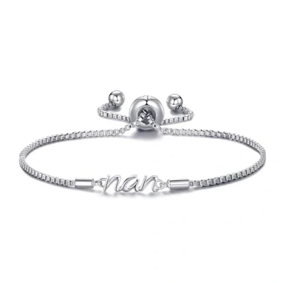 Image of Philip Jones Silver Plated Nan Bracelet Created with Zircondia® Crystals