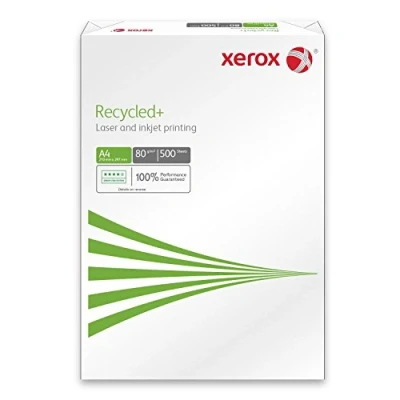Image of Xerox Recycled+ 003R91912 Recycled Printer Paper, Size A4, 80 gsm, 500 Sheets