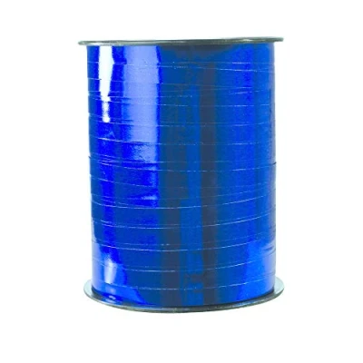 Image of Clairefontaine Ref 602013C Metallic Counter Ribbon Rolls (Single Roll) 7mm Width x 250m Length Suitable for Gift Wrapping, Decoration &amp; Crafting Blue