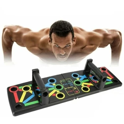 Image of True Face push up Board Foldable 14 in 1 Press Boards Equipment Fitness Gym Muscle Strength perfect up, Portable Exercise for Men Women Home Workouts machine