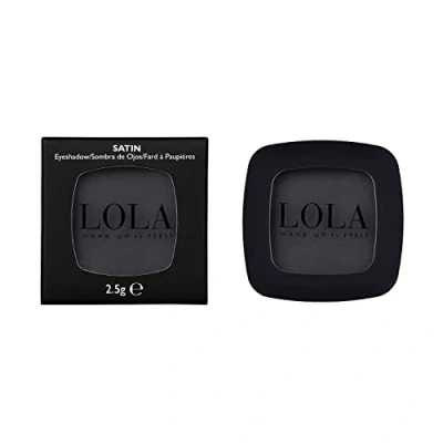 Image of Lola Make Up Mono Eyeshadow, Black, Satin, Rich Intense Pigmentation, High Coverage, Use Wet &amp; Dry, All Skin Tone, Mineral Oil Free, Vegan Cruelty No. 001