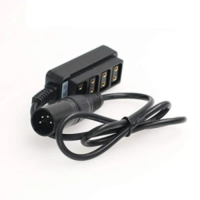 Image of SZRMCC Anton Bauer Battery 4 Pin XLR to Port D Tap P Splitter Cable for ARRI RED/TVLOGIC Camera