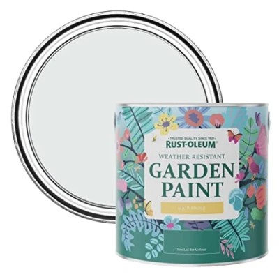 Image of Rust Oleum Grey Mould Resistant Garden Paint In Matt Finish Monaco Mist 2.5L