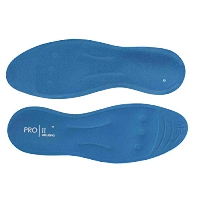 Image of 2 Pairs of Massaging Gel Orthotic Insoles for Sports Impact and Plantar Fasciitis (6.5 8 UK)