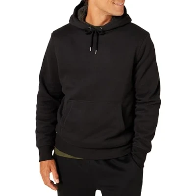 Image of Amazon Essentials Men&#039;s Sherpa Lined Pullover Hoodie, Black, XXL