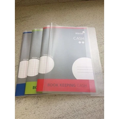 Image of Finchley Original Pack of 10 A4 Exercise Book Covers Clear Plastic Sleeve School Note + Pen Free Protector with Scraper Tool Transparent Self Office Supplies
