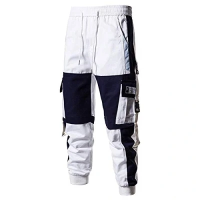 Image of Painters and Decorators Work Cargo Combat Trousers Pants with Knee Pads Pockets (White,M)