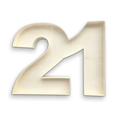 Image of NP Joint Fillable number 21, Wooden Letters, Numbers and Shapes