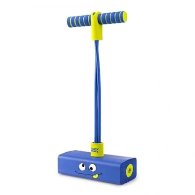 Image of Jump ‘N’ Bouncer Bungee Hopper, Pogo Stick for Kids 3+, Foam Jumper Stick, Garden Toys Games, Blue