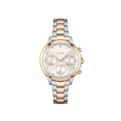 Image of BOSS Analogue Multifunction Quartz Watch for Women with Two Tone Stainless Steel Bracelet 1502564