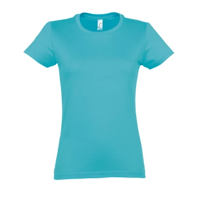 Image of SOLS Womens/Ladies Imperial Heavy Short Sleeve T Shirt (Blue Atoll) Size Medium