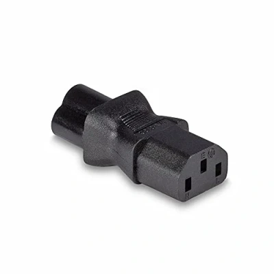 Image of Lindy IEC C6 Cloverleaf Socket to C13 3 Pin Plug Adapter
