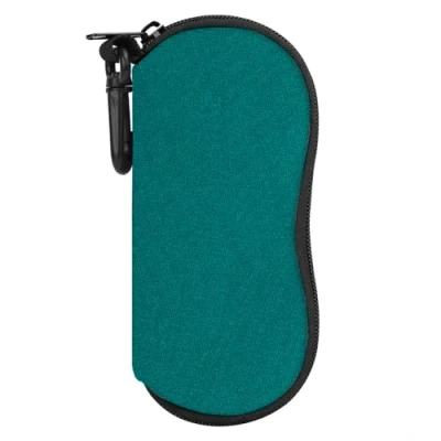 Image of MoKo Sunglasses Soft Case, [Ultra Lightweight] Neoprene Zippered Eyeglass Storage Case with Belt Clip for Eyewear, Frames, Carrying Pouch Makeup Bag Keys, Pencils, Cards Green