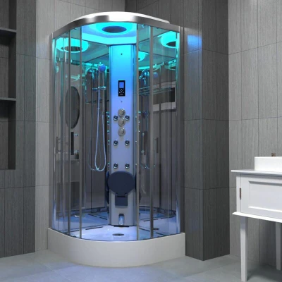 Image of Insignia Premium Steam Shower Cabin 800mm Chrome Frame