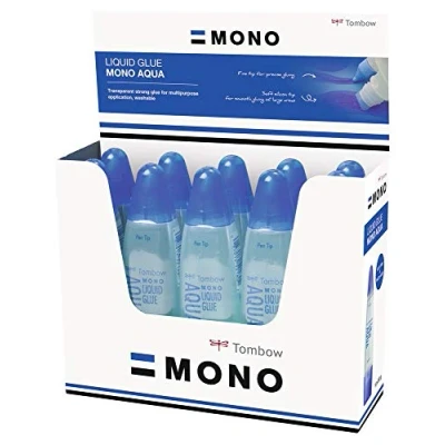 Image of Tombow PT WTC 10P Liquid Aqua Glue Extra Strong with Two Tips Pack of 10