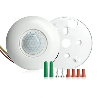 Image of Sensky 12V DC SK019 PIR Motion Sensor Ceiling Detector Switch Infrared Sensor, Delay Time and LUX Value Adjustable for Alarm System, Corridor, Stair Hall, Balcony, Washroom, Garage