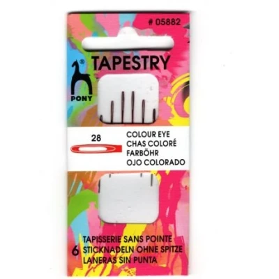 Image of Pony Coded Eye Needles: Tapestry 28, Multi Colour