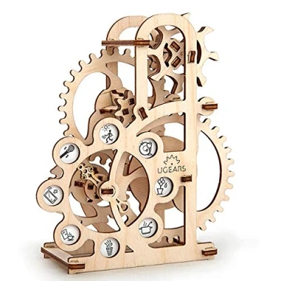 Image of UGears Mechanical Models 3 D Wooden Puzzle Dynamometer Self Assemble Engineering Toys