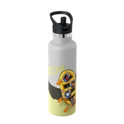 Image of Super Sparrow Water Bottle Stainless Steel Ultralight Metal 750ml Vacuum Insulated Bottles with Straw Lid Sports Flask for Gym, Travel,