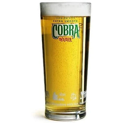 Image of Personalised Engraved Cobra Extra Smooth 1 Pint Beer Glass with Gift Box Enter Your Own Custom Text