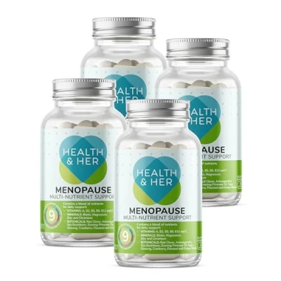 Image of Health &amp; Her Menopause Supplements for Women Multi Nutrient Wellbeing Support 4 Month Supply, 240 Capsules Vegan Gluten Free