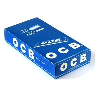 Image of OCB Cigarette Paper Blue 25 Booklets 50 Papers Each