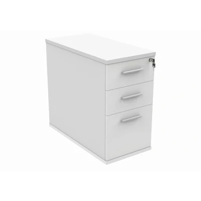 Image of Office Hippo Essentials Heavy Duty Storage Pedestal Unit, File Cabinet Featuring 3 Lockable Drawers, Suitable For Commercial Office, Home And Classroom, Arctic White, 80D x 40.4W 73Hcm.
