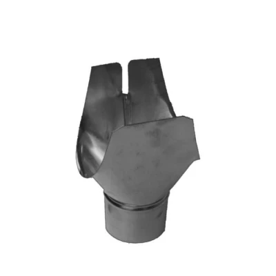 Image of Metal Gutta Stainless Steel 185mm Half Round Gutter Swiss Outlet 80mm Silver