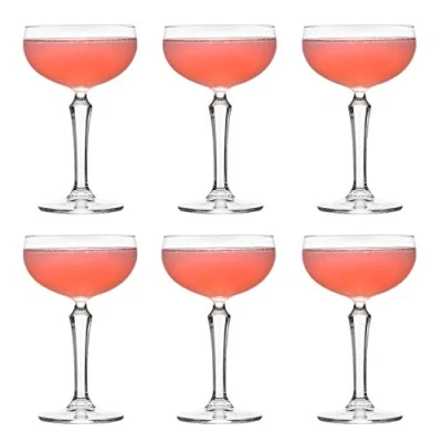 Image of Libbey Cocktail Glass SPKSY Coupe 245 ml / 24.5 cl Set of 6 Champagne Dishwasher Safe Perfect for a Party at Home