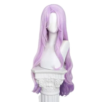 Image of Game Cosplay Wig Purple Gradient Long Side Part Heat Resistant Halloween Party