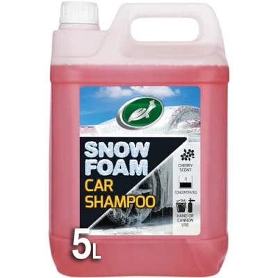 Image of Turtle Wax Cherry Snow Foam 53111 Thick, Rich Car Shampoo &amp; Wash Removes Road Film, Grease, Oil Dirt Streak Free Formula Safe for All Paint, Tires, Wheels Trim 5L, Pack of 1