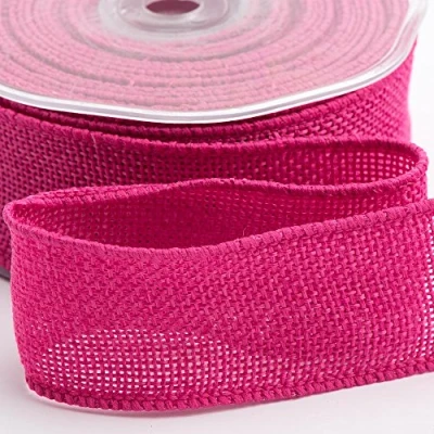 Image of Country Hessian Wired Edge 38mm x 10M Fuchsia
