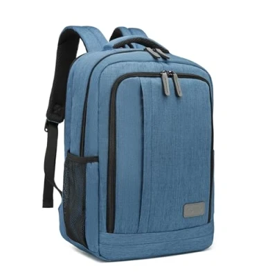 Image of Kono Laptop Backpack for Men Computer Bag 15.6 Inch Notebook School Bags Casual Daypack Rucksack Women Travel Business Work College (Blue)